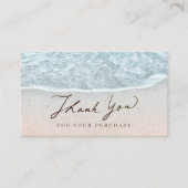 Turquoise Blue Ocean Beach Dank u Visitekaartje (Voorkant)