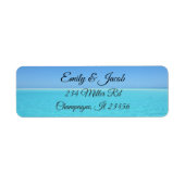 Turquoise Blue Ocean Beach Return Address Labels (Voorkant)