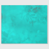 Turquoise Blue Ocean Floral Lace Cadeaupapier (Vlak)