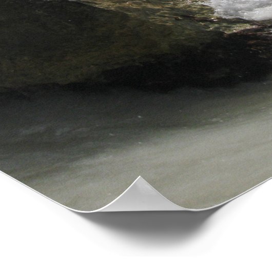 Turquoise Blue Ocean met Foamy Waves Seascape Poster (Hoek)