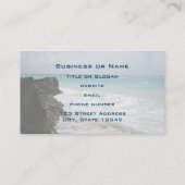 Turquoise Blue Ocean met Foamy Waves Seascape Visitekaartje (Achterkant)