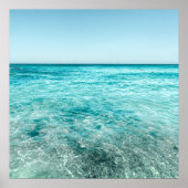 Turquoise Blue Ocean Photography Poster (Voorkant)