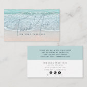 Turquoise Blue Ocean Sandy Beach Dank u Visitekaartje (Voorkant / Achterkant)