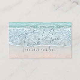 Turquoise Blue Ocean Sandy Beach Dank u Visitekaartje