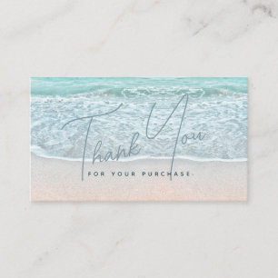 Turquoise Blue Ocean Sandy Beach Dank u Visitekaartje