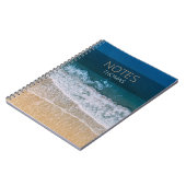 Turquoise Blue Ocean Sandy Beach Typografie Notitieboek (Linkerzijde)