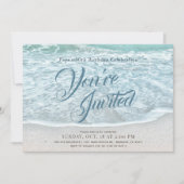 Turquoise Blue Ocean Sandy Beach Verjaardag Kaart (Voorkant)