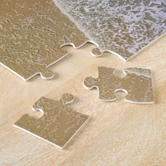 Turquoise Blue Ocean Wave Sandy Beach Legpuzzel (Zijkant)