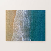 Turquoise Blue Ocean Wave Sandy Beach Legpuzzel (Horizontaal)