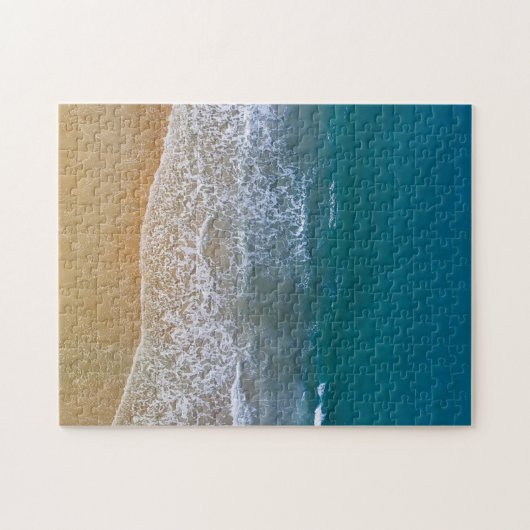 Turquoise Blue Ocean Wave Sandy Beach Legpuzzel (Horizontaal)