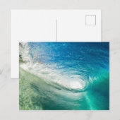 Turquoise Blue Ocean Wave Tunnel Briefkaart (Voorkant / Achterkant)