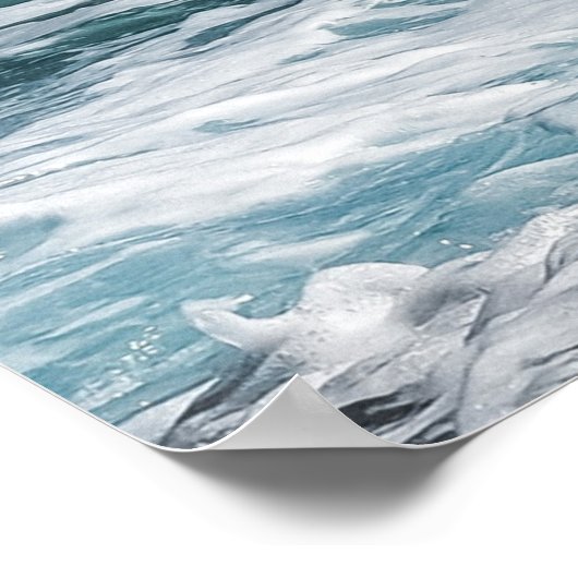 Turquoise Blue Ocean Waves Poster (Hoek)
