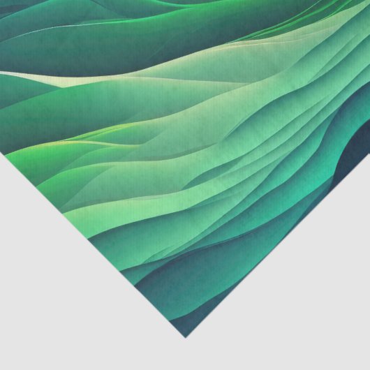 Turquoise Blue Ocean Waves Tissuepapier (Detail)