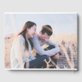 Turquoise Blue Ocean Wedding Foto Gastenboek (Achterkant)