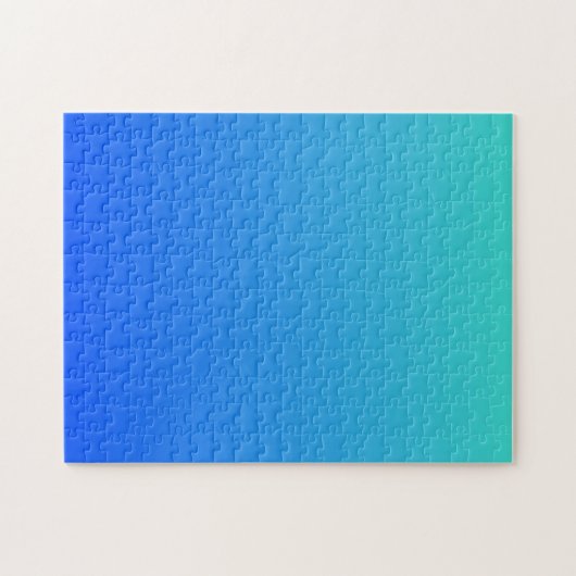 Turquoise Blue Ombre Legpuzzel (Horizontaal)