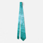 Turquoise Blue Ombre Marble Elegant Modern Chic Stropdas (Achterkant)