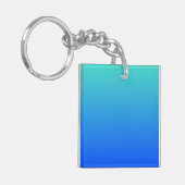 Turquoise Blue Ombre Sleutelhanger (Voorkant Links)