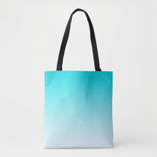 Turquoise blue ombre tote bag (Voorkant)