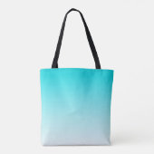 Turquoise blue ombre tote bag (Achterkant)