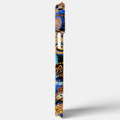 Turquoise Blue Orange Black Paisley Floral Art Case-Mate iPhone Case (Achterkant / Rechts)