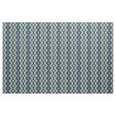 Turquoise Blue Oranje Black Aztec Mosaic Pattern Stof (Fat Quarter)