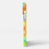 Turquoise Blue Paars Pink Oranje Polygon Art iPhone Hoesje (Linkerkant)