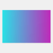 Turquoise Blue Paarse gradiënt Inpakpapier Vel (Voorkant 2)