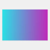 Turquoise Blue Paarse gradiënt Inpakpapier Vel (Voorkant)