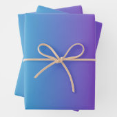 Turquoise Blue Paarse gradiënt Inpakpapier Vel (In situ)