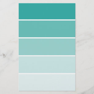 Turquoise Blue Paint Chip Briefpapier