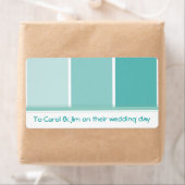 Turquoise Blue Paint Chip Etiket (Insitu)