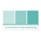 Turquoise Blue Paint Chip Etiket (Voorkant)
