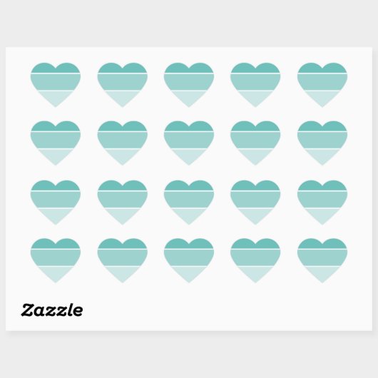 Turquoise Blue Paint Chip Hart Sticker (Vel)