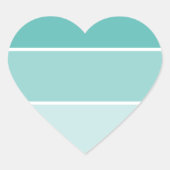 Turquoise Blue Paint Chip Hart Sticker (Voorkant)