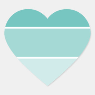 Turquoise Blue Paint Chip Hart Sticker