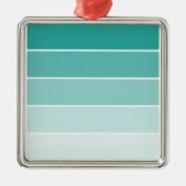 Turquoise Blue Paint Chip Metalen Ornament (Voorkant)