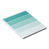 Turquoise Blue Paint Chip Notitieblok (Schuin)