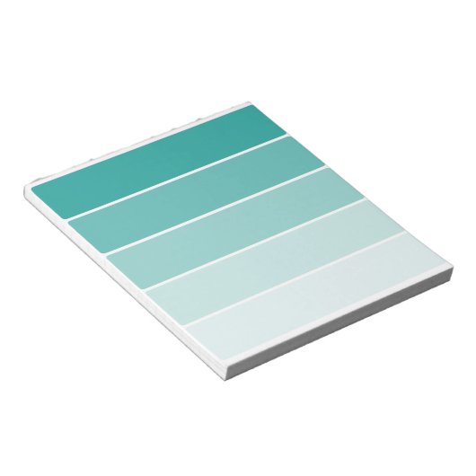 Turquoise Blue Paint Chip Notitieblok (Schuin)