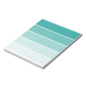 Turquoise Blue Paint Chip Notitieblok (Linkerzijde)