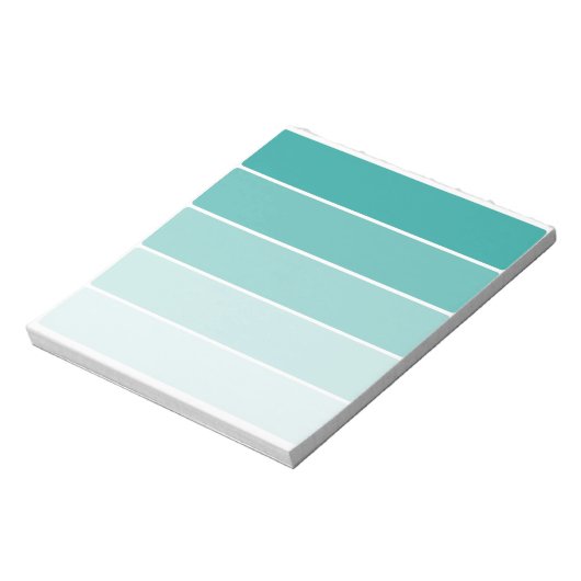 Turquoise Blue Paint Chip Notitieblok (Linkerzijde)