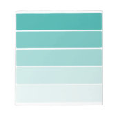 Turquoise Blue Paint Chip Notitieblok (Voorkant)