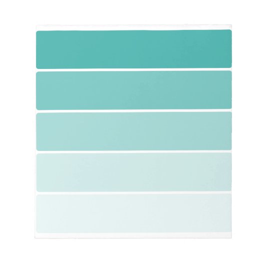 Turquoise Blue Paint Chip Notitieblok (Voorkant)