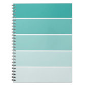 Turquoise Blue Paint Chip Notitieboek (Voorkant)