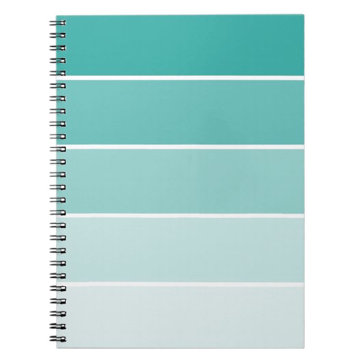 Turquoise Blue Paint Chip Notitieboek (Voorkant)