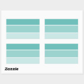 Turquoise Blue Paint Chip Rechthoekige Sticker (Vel)