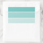 Turquoise Blue Paint Chip Rechthoekige Sticker (Tas)