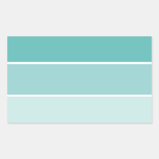 Turquoise Blue Paint Chip Rechthoekige Sticker (Voorkant)