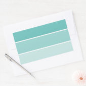 Turquoise Blue Paint Chip Rechthoekige Sticker (Envelop)