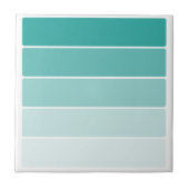 Turquoise Blue Paint Chip Tegeltje (Voorkant)