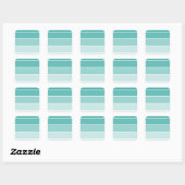 Turquoise Blue Paint Chip Vierkante Sticker (Vel)